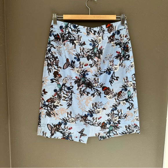 J. Crew Dresses & Skirts - J.Crew Stretch Pencil Skirt Botanical Bird Print